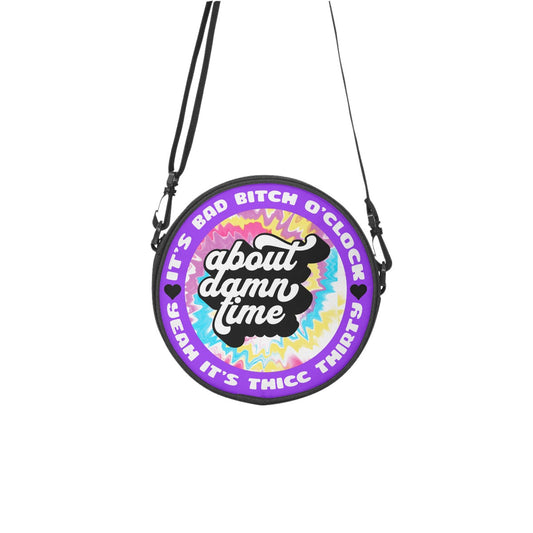 About Damn Time Lizzo Bad Bitch O'Clock It's Thicc Thirty Round Satchel Bag 9"