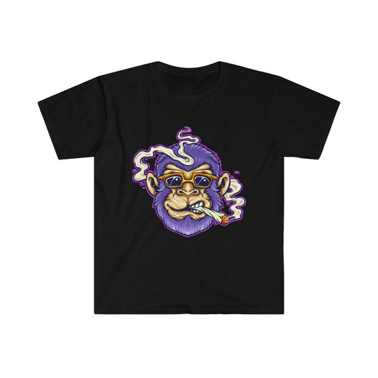 420 Monkey Cool Smoking Weed Marijuana Cannabis Stoner Gift Unisex Softstyle T-Shirt