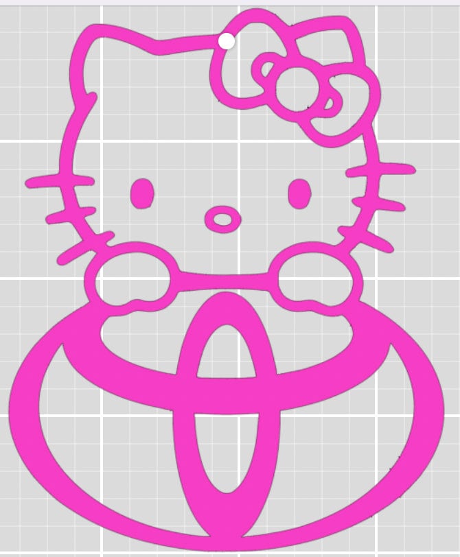  (Set of 3) Hello Kitty Pink Decal Sticker - Sticker Graphic -  Auto, Wall, Laptop, Cell, Truck Sticker for Windows, Cars, Trucks :  Automotive